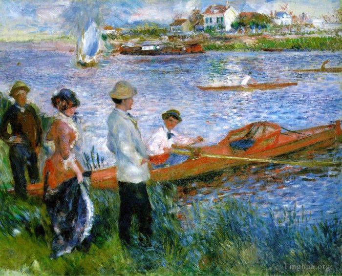 皮埃尔·奥古斯特·雷诺阿 的油画作品 -  《茶头的桨手》