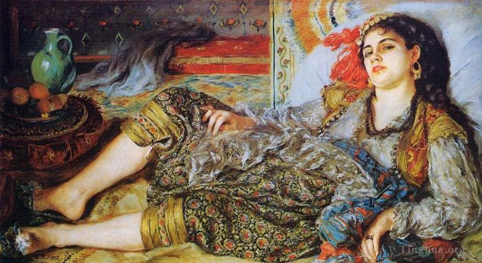 皮埃尔·奥古斯特·雷诺阿 的油画作品 -  《阿尔及尔的宫女》
