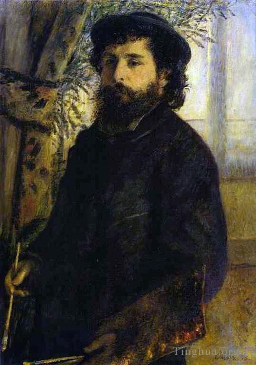 皮埃尔·奥古斯特·雷诺阿 的油画作品 -  《克劳德·莫奈的肖像》