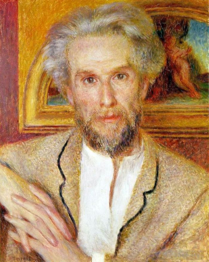 皮埃尔·奥古斯特·雷诺阿 的油画作品 -  《维克多·乔克特,75,的肖像》