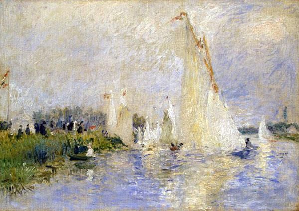 皮埃尔·奥古斯特·雷诺阿 的油画作品 -  《阿让特伊帆船赛》