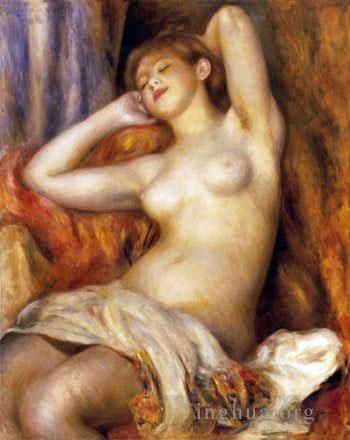 皮埃尔·奥古斯特·雷诺阿 的油画作品 -  《睡觉的沐浴者》