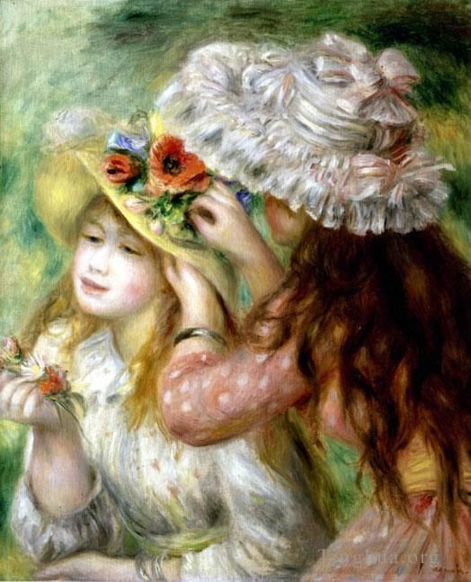 皮埃尔·奥古斯特·雷诺阿 的油画作品 -  《夏季帽子》
