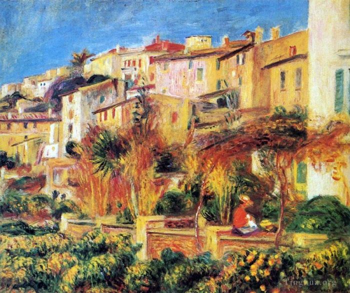 皮埃尔·奥古斯特·雷诺阿 的油画作品 -  《卡涅的露台》