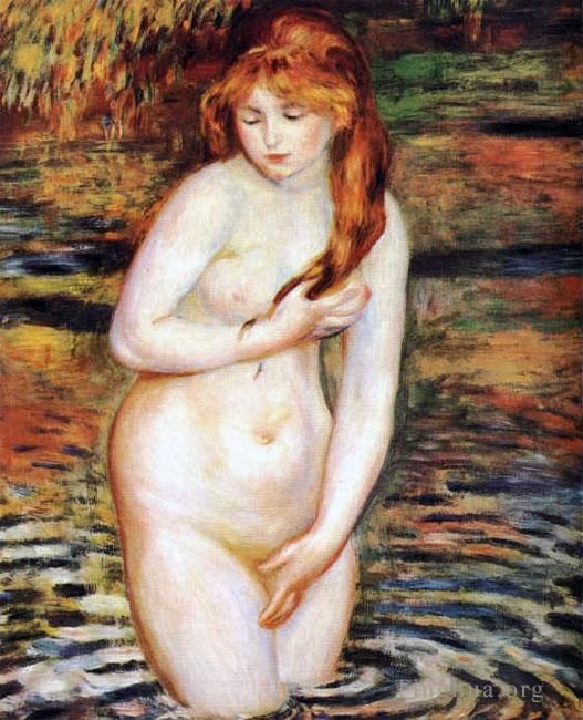 皮埃尔·奥古斯特·雷诺阿 的油画作品 -  《沐浴者（沐浴后）》