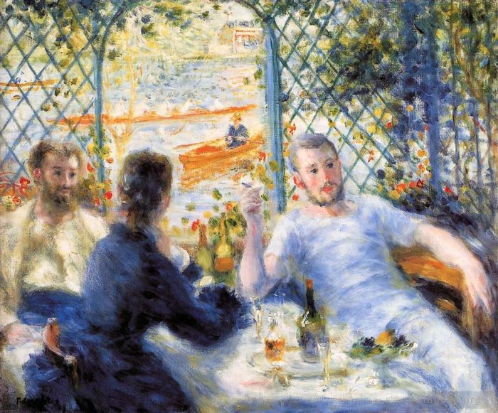 皮埃尔·奥古斯特·雷诺阿 的油画作品 -  《独木舟运动员午餐会》