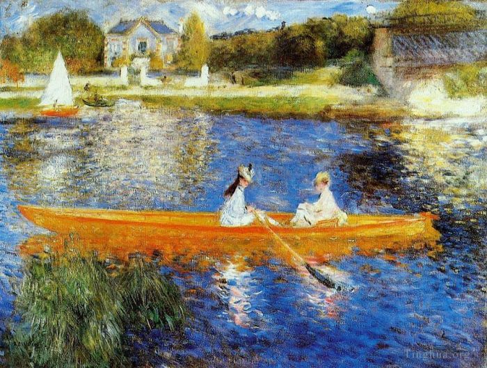 皮埃尔·奥古斯特·雷诺阿 的油画作品 -  《轻舟》