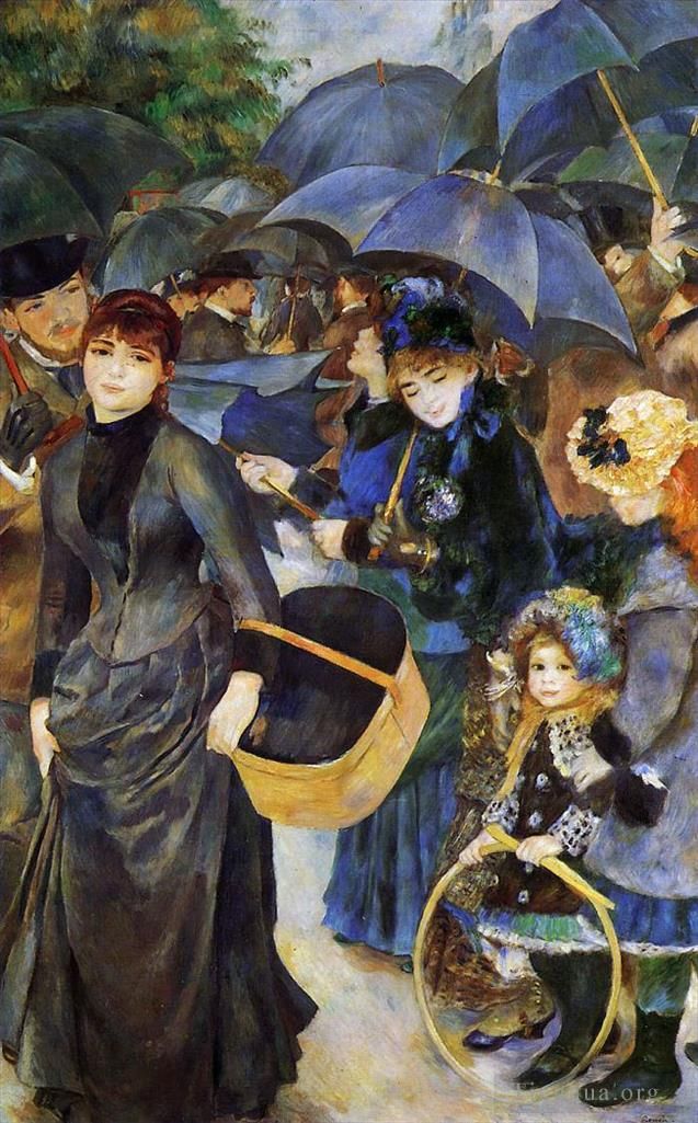 皮埃尔·奥古斯特·雷诺阿 的油画作品 -  《雨伞》