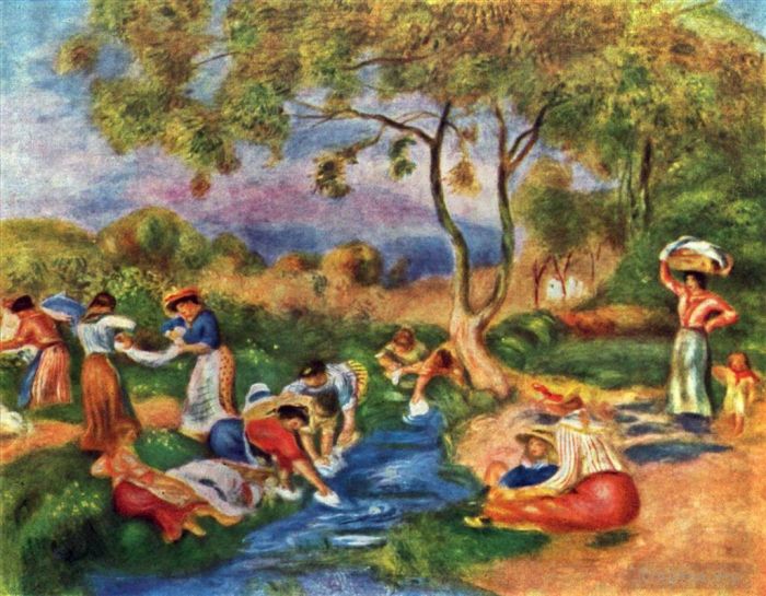 皮埃尔·奥古斯特·雷诺阿 的油画作品 -  《洗衣妇》