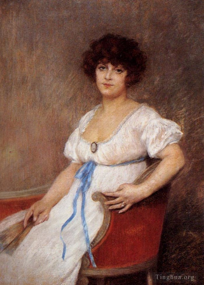皮埃尔·芮尔·伯勒犹斯 的油画作品 -  《坐着的女士肖像》
