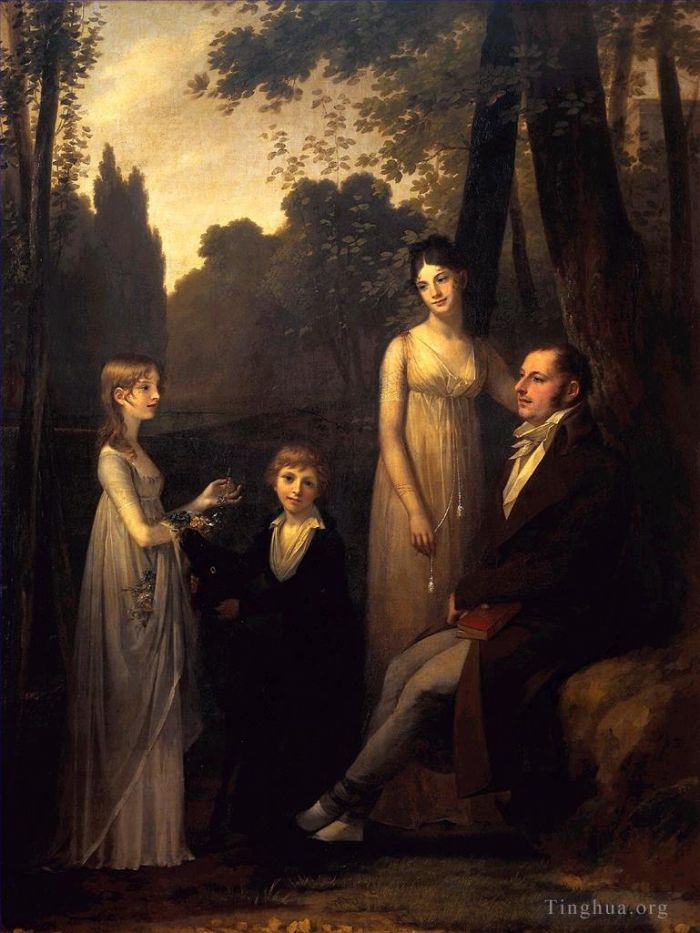 皮埃尔·保罗·普吕东 的油画作品 -  《施梅尔彭尼克家族》