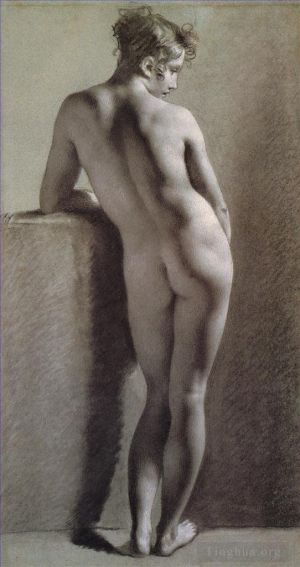 艺术家皮埃尔·保罗·普吕东作品《从后面看站立的女性裸体》