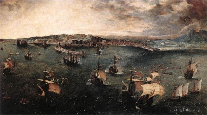 老彼得·勃鲁盖尔 的油画作品 -  《那不勒斯湾海战》