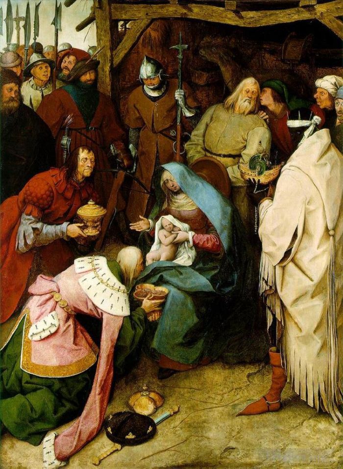 老彼得·勃鲁盖尔 的油画作品 -  《国王的崇拜》