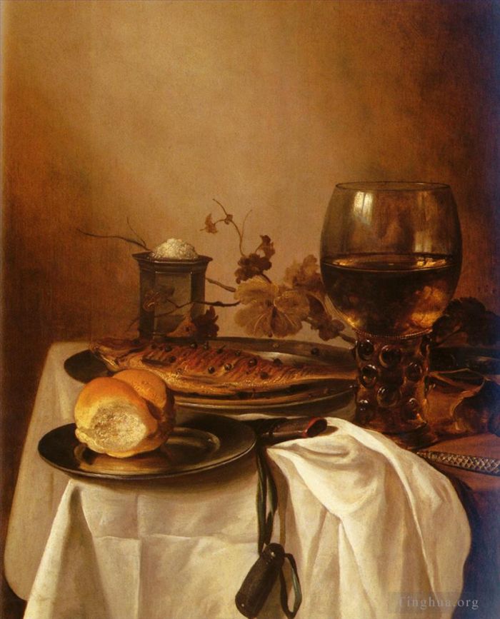 彼特·克莱茨 的油画作品 -  《159to,166A,漫游者的静物》