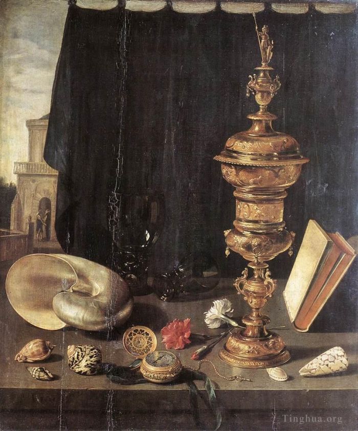 彼特·克莱茨 的油画作品 -  《静物与大金爵》