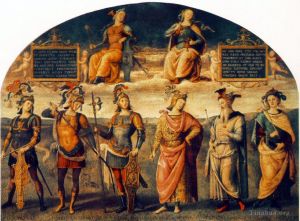 艺术家彼得·佩鲁吉诺作品《刚毅与古风六侠,1497》