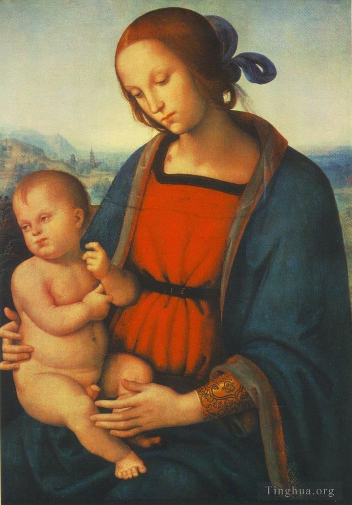 彼得·佩鲁吉诺 的油画作品 -  《麦当娜与孩子,1501》
