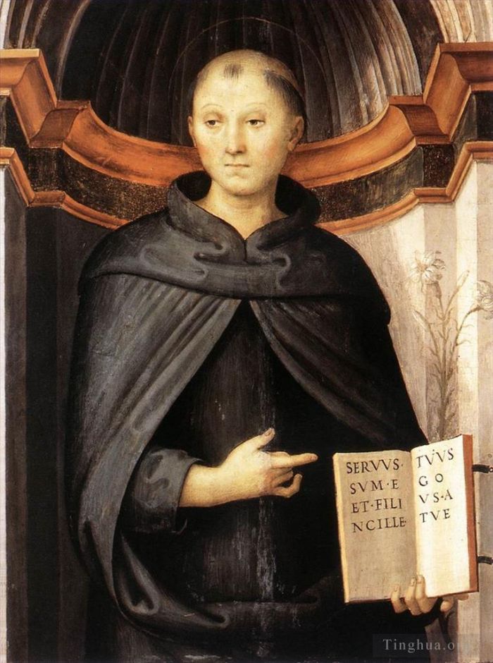 彼得·佩鲁吉诺 的油画作品 -  《托伦蒂诺的圣尼古拉斯,1507》