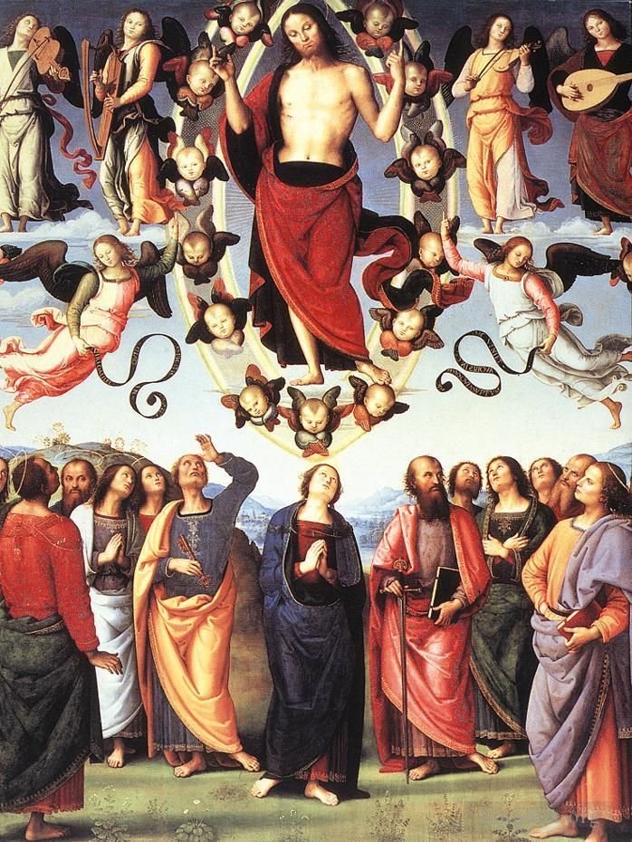 彼得·佩鲁吉诺 的油画作品 -  《基督的升天》