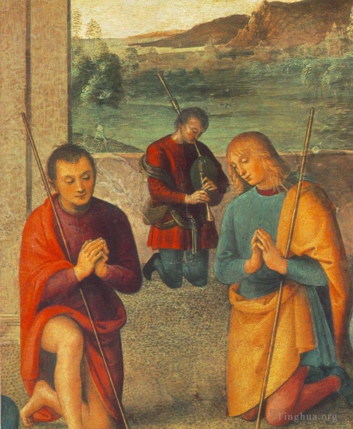 彼得·佩鲁吉诺 的油画作品 -  《Presepio,1498detail1》