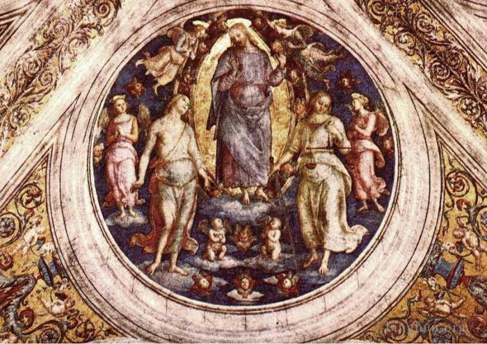 彼得·佩鲁吉诺 的各类绘画作品 -  《基督在他的荣耀中》