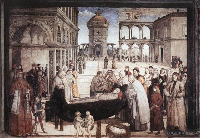 平图里乔 的各类绘画作品 -  《圣伯纳丁之死》