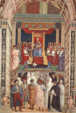 艺术家平图里乔作品《教皇埃涅阿斯·皮科洛米尼封圣凯瑟琳·锡耶纳》