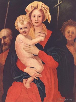 艺术家雅各布·达·蓬托尔莫作品《麦当娜和孩子与圣约瑟夫和施洗者圣约翰》