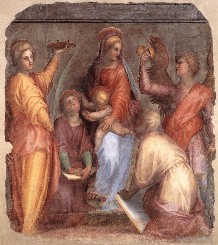 雅各布·达·蓬托尔莫 的各类绘画作品 -  《神圣对话》