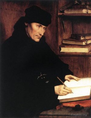 艺术家昆丁·马西斯作品《鹿特丹伊拉斯谟的肖像》