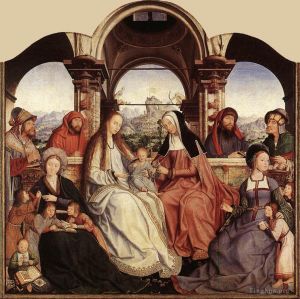 艺术家昆丁·马西斯作品《圣安妮祭坛画中央面板》