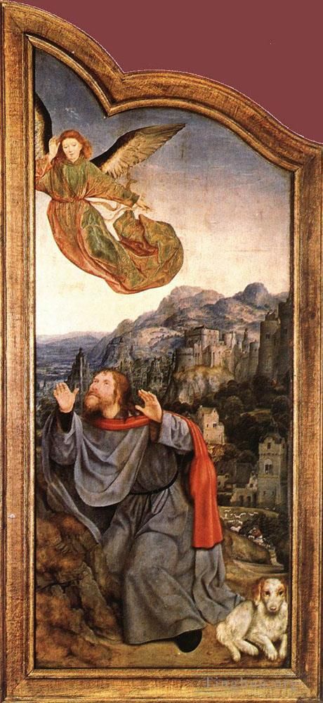 昆丁·马西斯 的油画作品 -  《圣安妮祭坛画左翼》