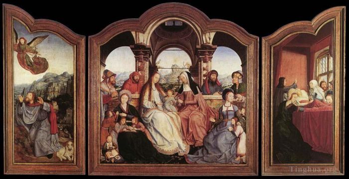 昆丁·马西斯 的油画作品 -  《圣安妮祭坛画》