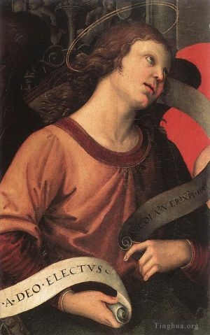 艺术家拉斐尔作品《男爵祭坛画的天使碎片》
