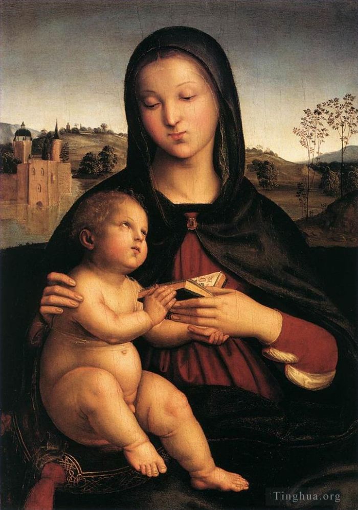 拉斐尔 的油画作品 -  《麦当娜和孩子,1503》