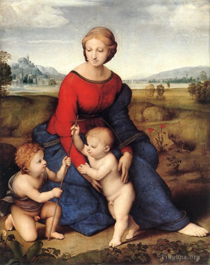 拉斐尔 的油画作品 -  《贝尔韦代雷的麦当娜,麦当娜德尔普拉托》