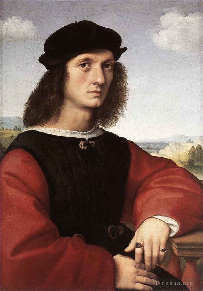 拉斐尔 的油画作品 -  《阿尼奥洛·多尼的肖像》
