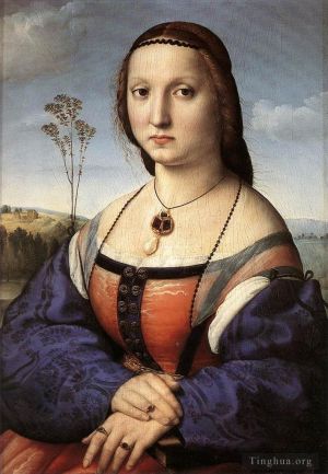 艺术家拉斐尔作品《马达莱娜·多尼的肖像》