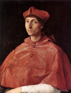 艺术家拉斐尔作品《红衣主教的肖像》