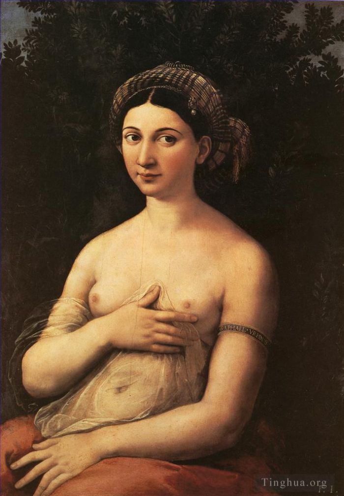拉斐尔 的油画作品 -  《福纳丽娜裸体女人肖像,1518》