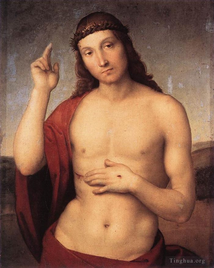 拉斐尔 的油画作品 -  《赐福的基督》