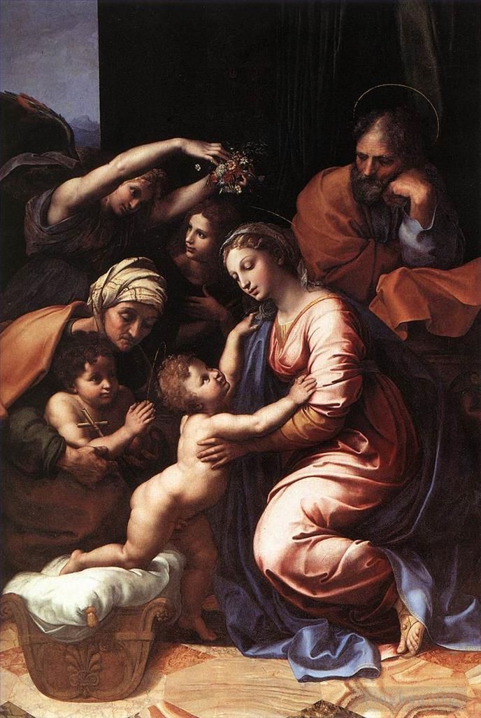 拉斐尔 的油画作品 -  《圣家族》