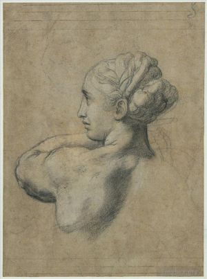 艺术家拉斐尔作品《一个女人的头》