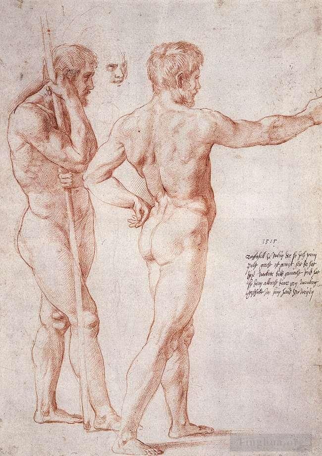 拉斐尔 的各类绘画作品 -  《裸体研究》