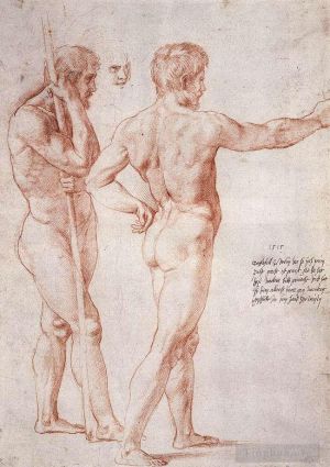 艺术家拉斐尔作品《裸体研究》