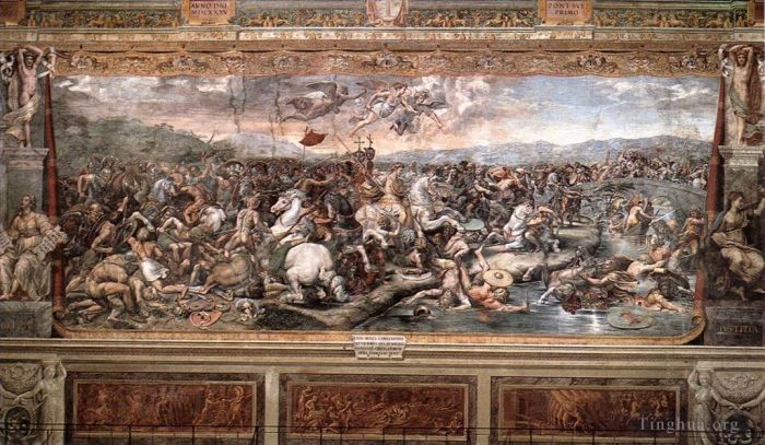 拉斐尔 的各类绘画作品 -  《庞斯米尔维乌斯之战》