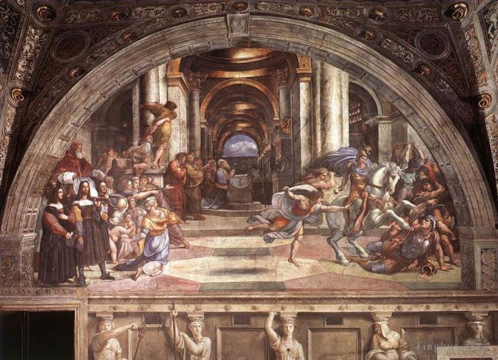 拉斐尔 的各类绘画作品 -  《赫利奥多罗斯被逐出圣殿》