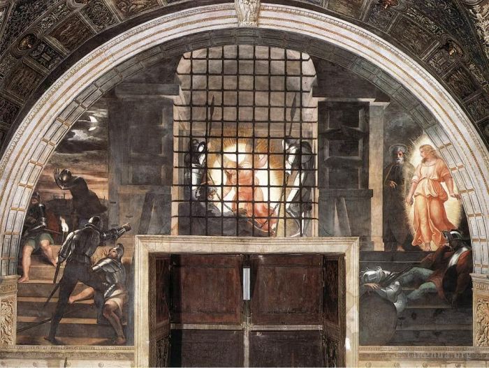 拉斐尔 的各类绘画作品 -  《圣彼得的解放》