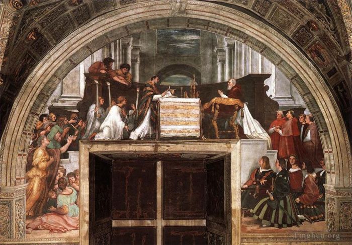 拉斐尔 的各类绘画作品 -  《博尔塞纳的弥撒》